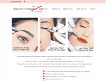 Tablet Screenshot of permanentmakeupzone.com